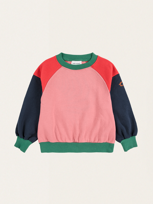 Bawełniana bluza Kids color block Tic Tac Toe