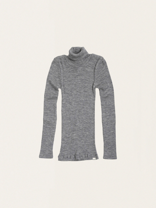 Basicowy golfik z mieszanki jedwabiu i bawełny