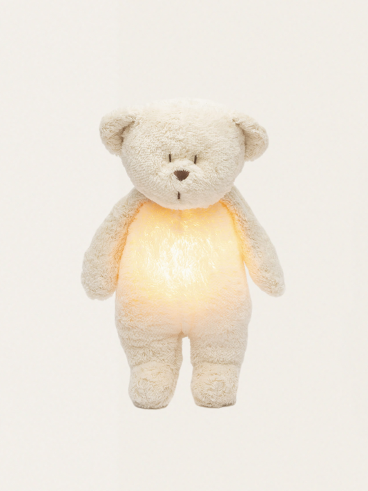 Szumiący miś Moonie Organic 2.0 z lampką nocną