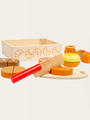 A box of bread for cutting