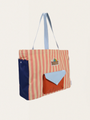 Torba typu shopper coral pink + sandy yellow