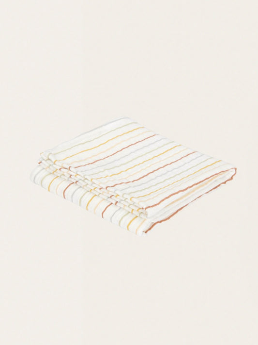 Duży otulacz bawełniany Sunny Stripes 120 x 120 cm
