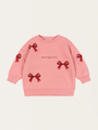 Bawełniana bluza Lou STRAWBERRY ICE BOW