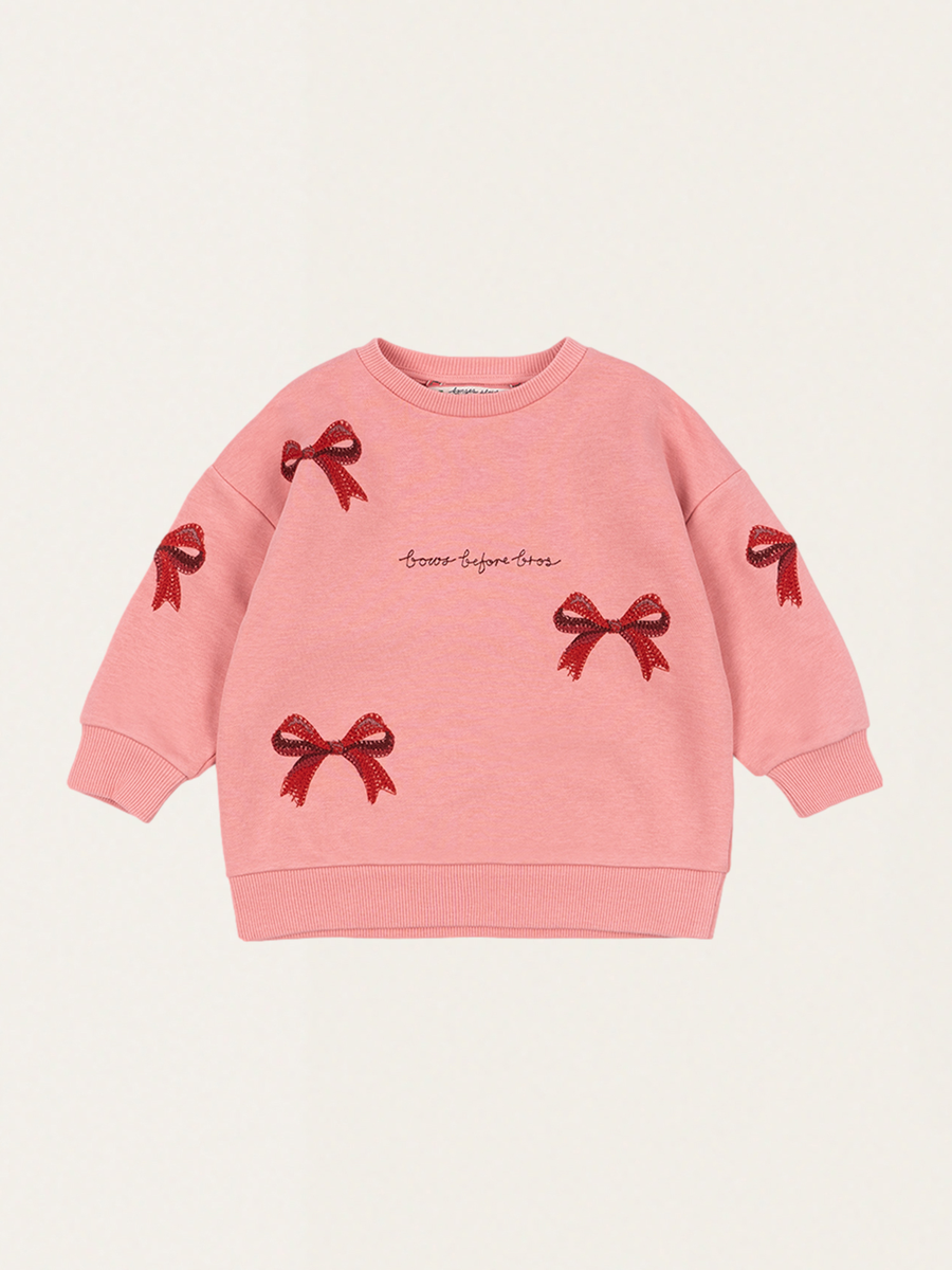 Bawełniana bluza Lou STRAWBERRY ICE BOW