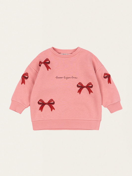 Bawełniana bluza Lou STRAWBERRY ICE BOW