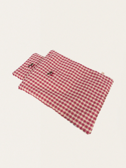 Bawełniana pościel dla lalek Bubblegum Check