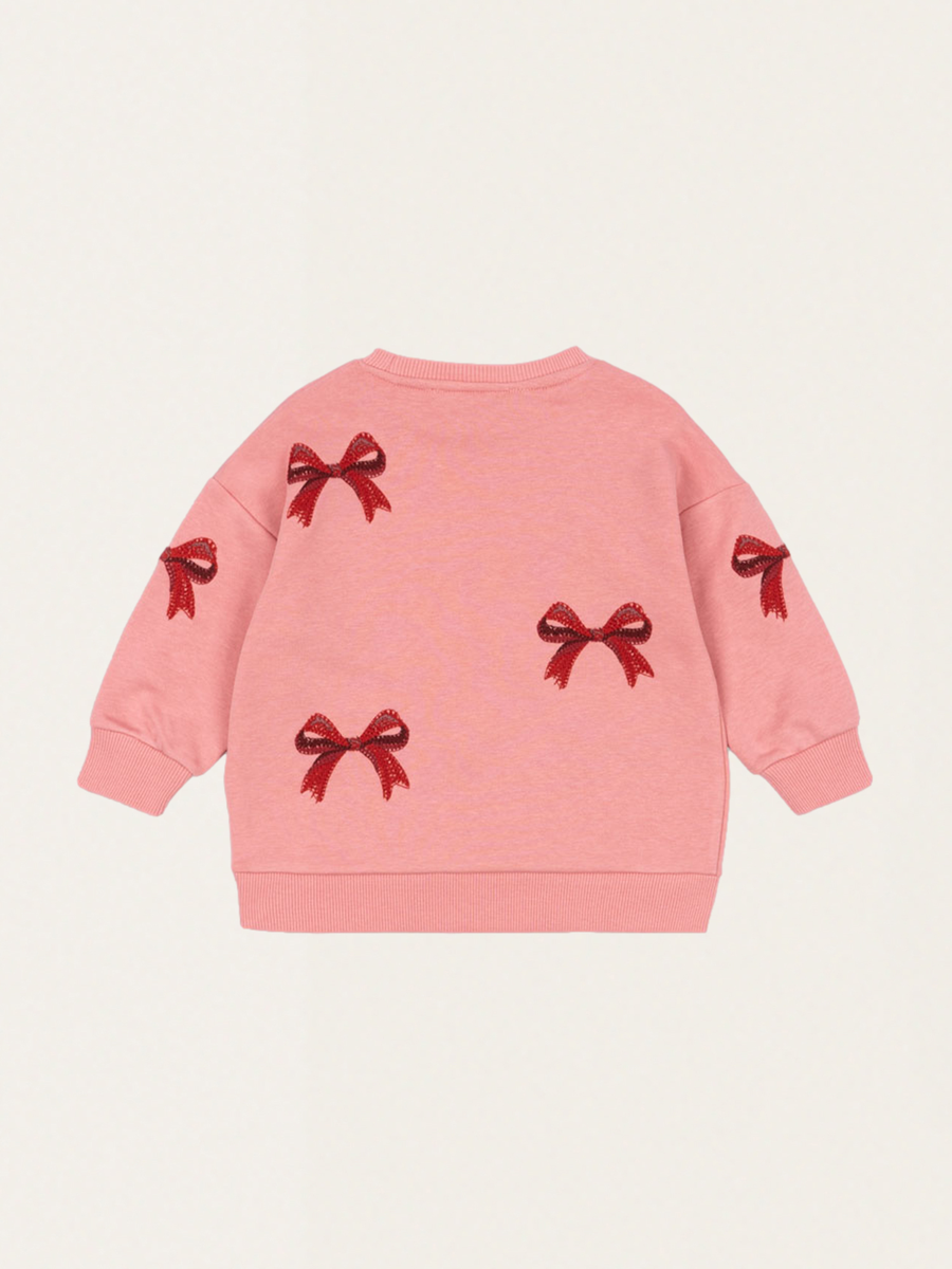 Bawełniana bluza Lou STRAWBERRY ICE BOW