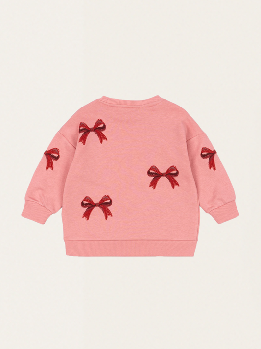 Bawełniana bluza Lou STRAWBERRY ICE BOW
