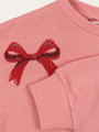 Bawełniana bluza Lou STRAWBERRY ICE BOW