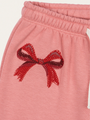 Bawełniane spodnie Lou STRAWBERRY ICE BOW