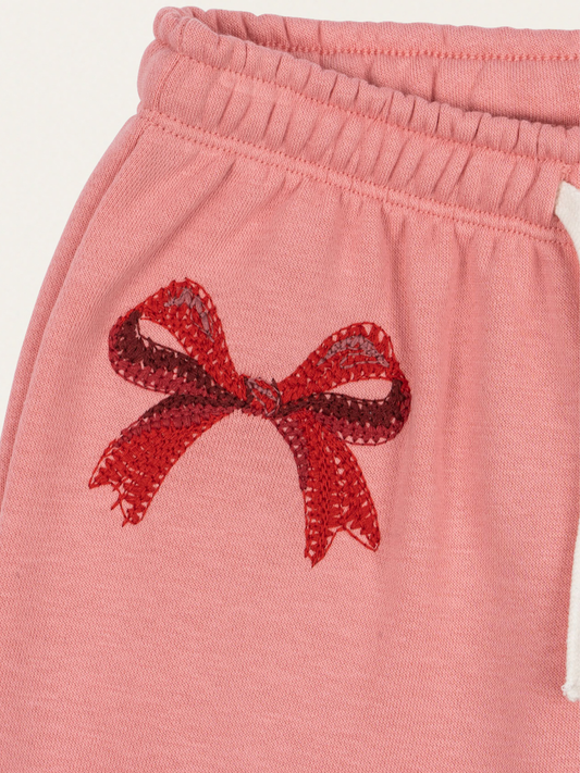 Bawełniane spodnie Lou STRAWBERRY ICE BOW