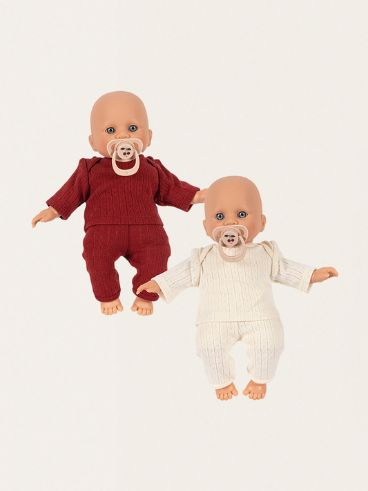 Zestaw dwóch lalek ze smoczkiem Bobo i Bobbie