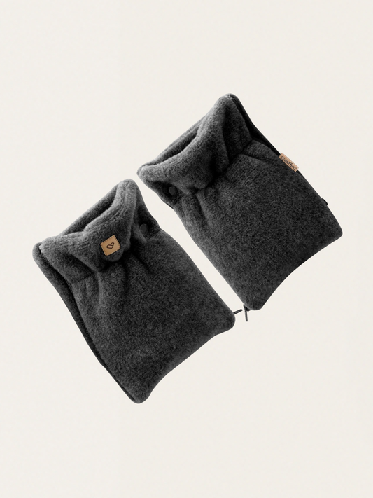 Dwuczęściowe mufki do wózka z ciepłej wełny premium Sierra