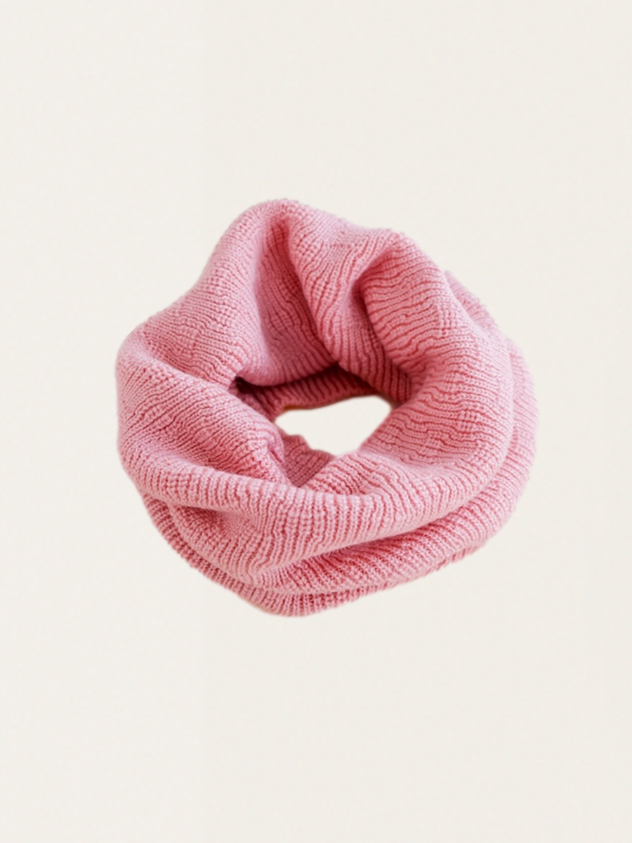 Ciepły komin z włoskiej wełny merino Gigi Cotton Candy