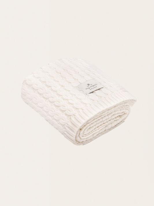 My Memi warm merino wool blanket - premium collection Cream