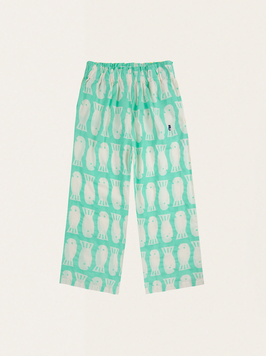 Bawełniane proste spodnie Kids Lucky Fish all over