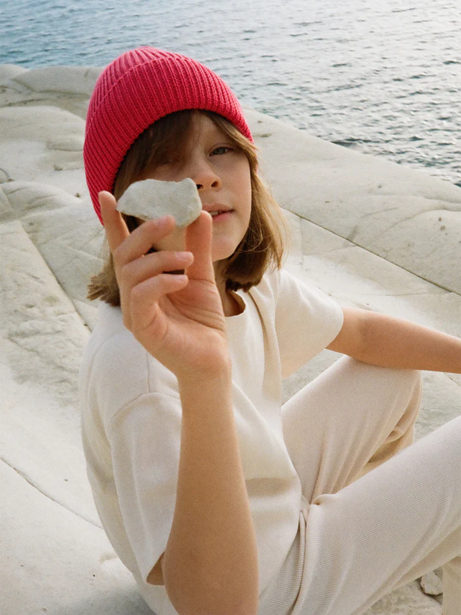 Całoroczna czapka z wełny merino Beanie Everyday Raspberry Pink