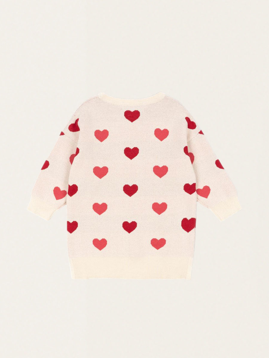 Dzianinowa sukienka Lapis Coeur Colore Duo Pink