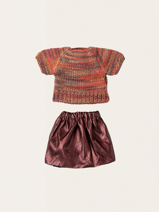 Ubranko dla myszki Maileg Mum - Skirt and knitted blouse