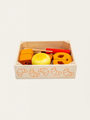 A box of bread for cutting