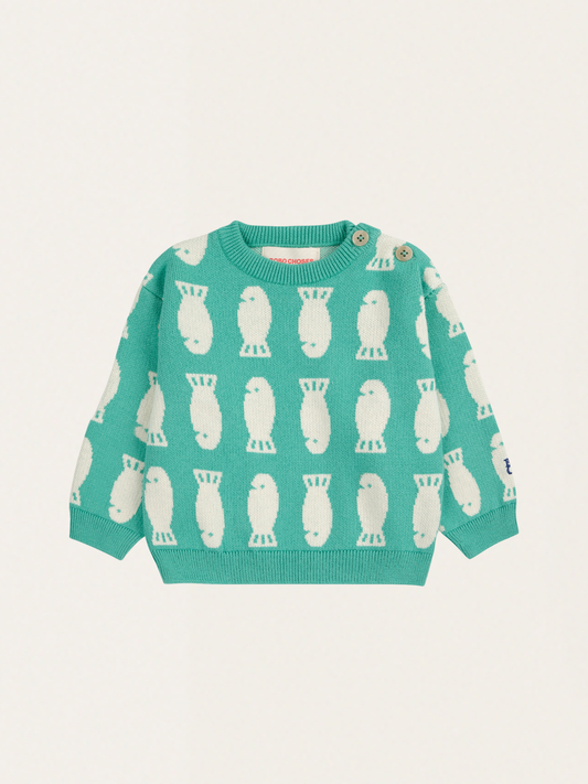 Bawełniany sweterek Baby Lucky Fish