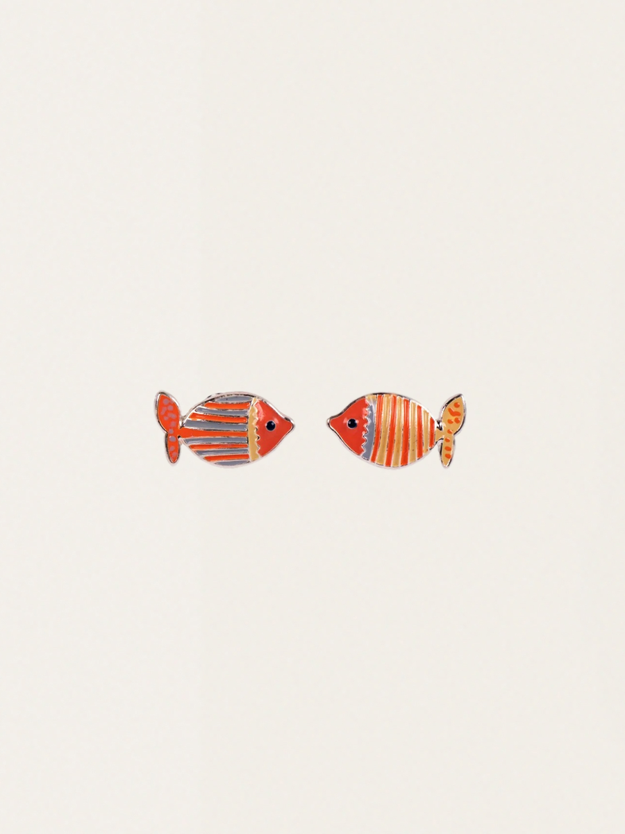 Srebrne kolczyki Wonders Fish