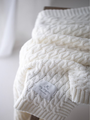My Memi warm merino wool blanket - premium collection Cream