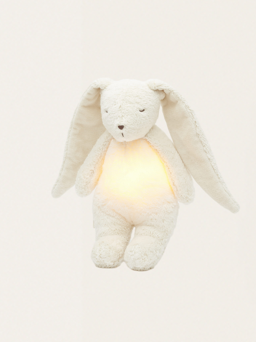 Szumiący króliczek Moonie Organic 2.0 z lampką nocną