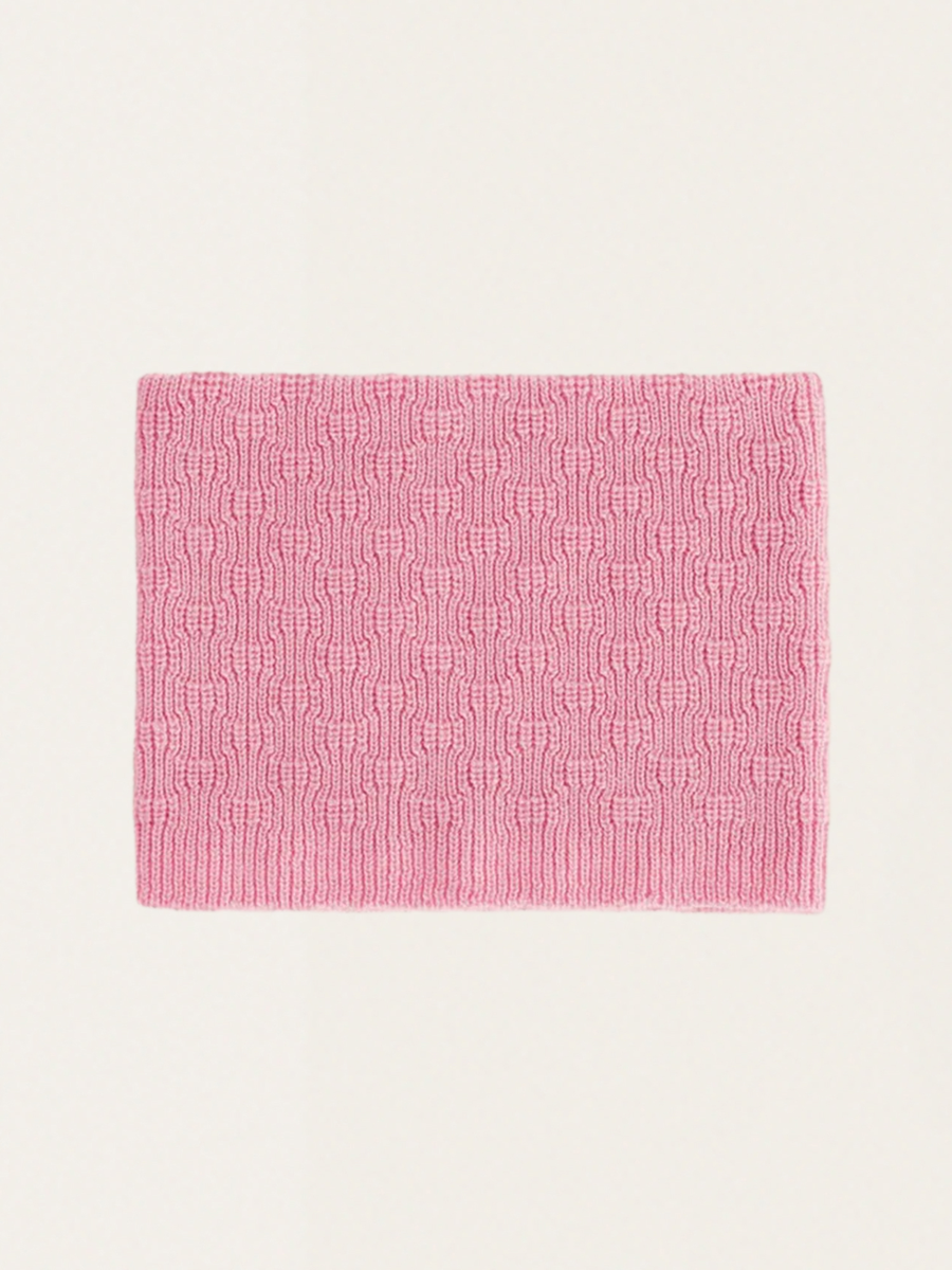 Ciepły komin z włoskiej wełny merino Gigi Cotton Candy
