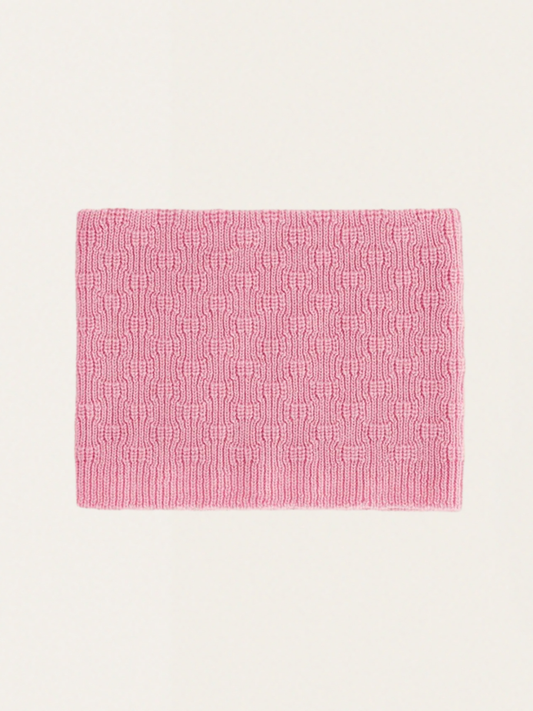 Ciepły komin z włoskiej wełny merino Gigi Cotton Candy
