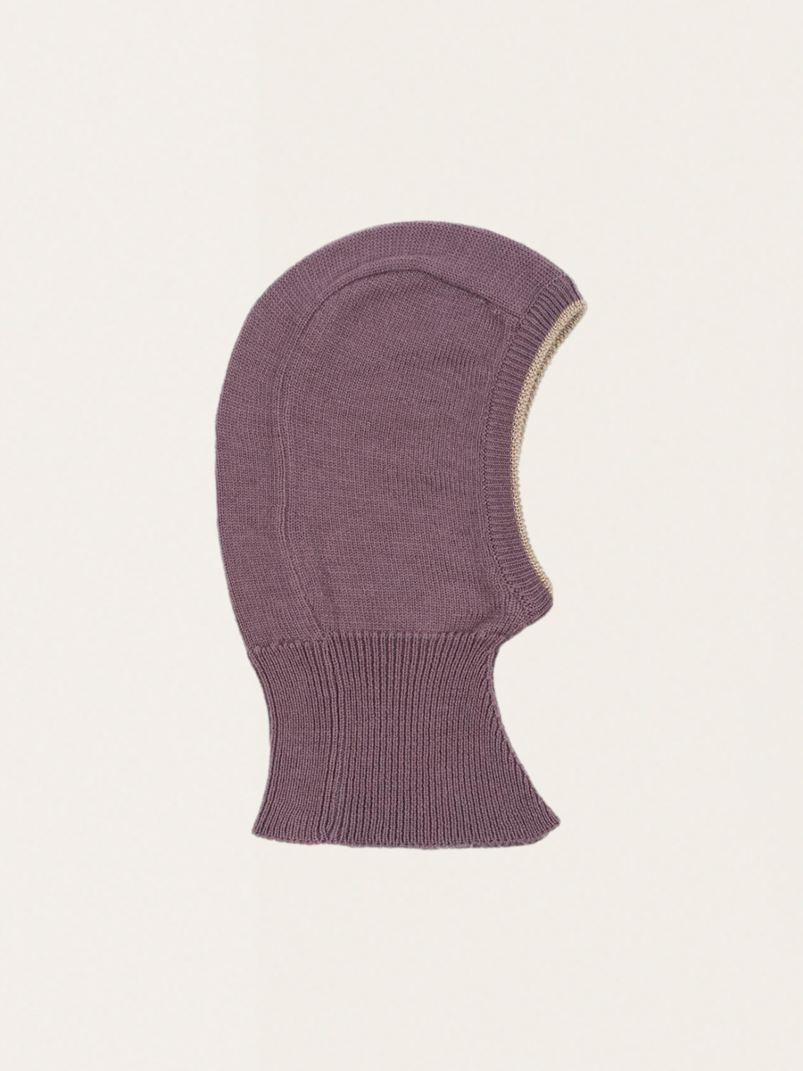 Kominiarka z wełny merino Louli Balaclava HORTENSIA