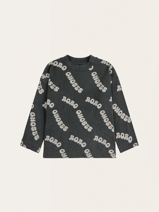 Bawełniany long sleeve Kids Wavy Bobo Choses all over