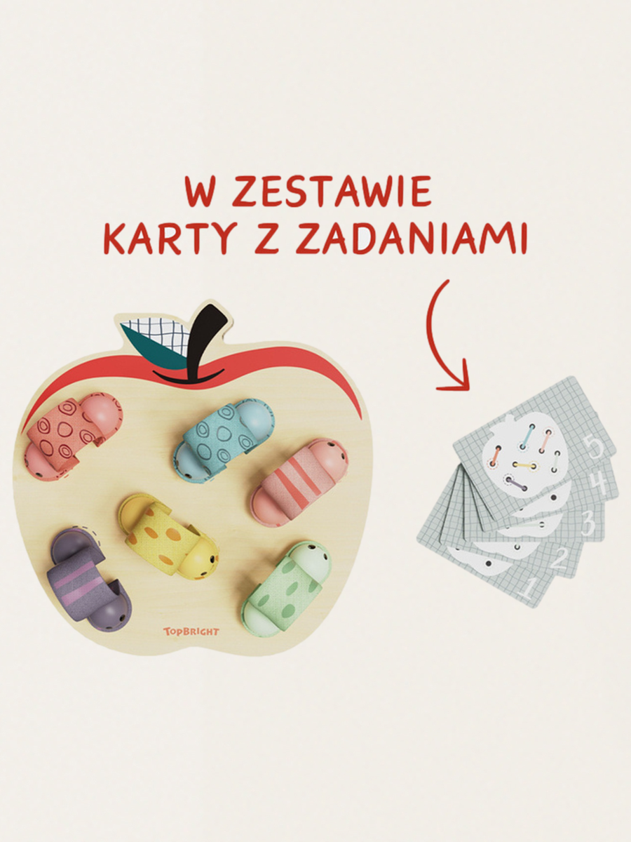 Zabawka edukacyjna - Robaczki w jabłuszku