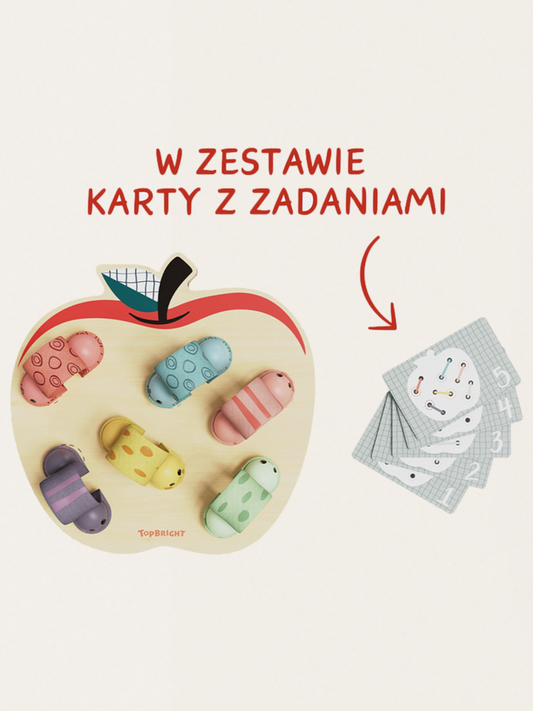 Zabawka edukacyjna - Robaczki w jabłuszku