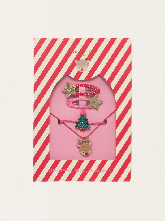 Zestaw świątecznych ozdób do włosów i biżuterii