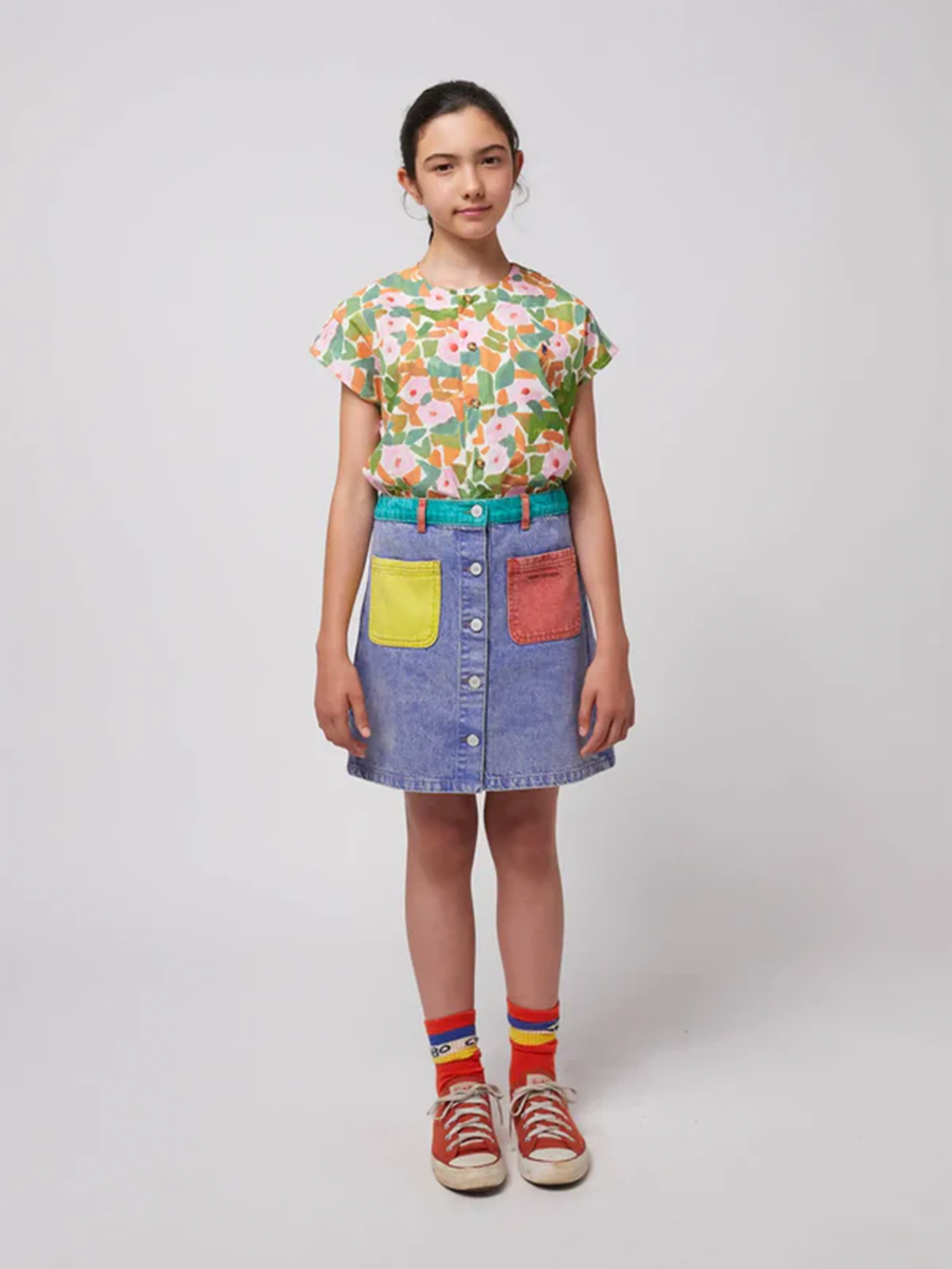 Spódniczka denimowa Kids Color Block