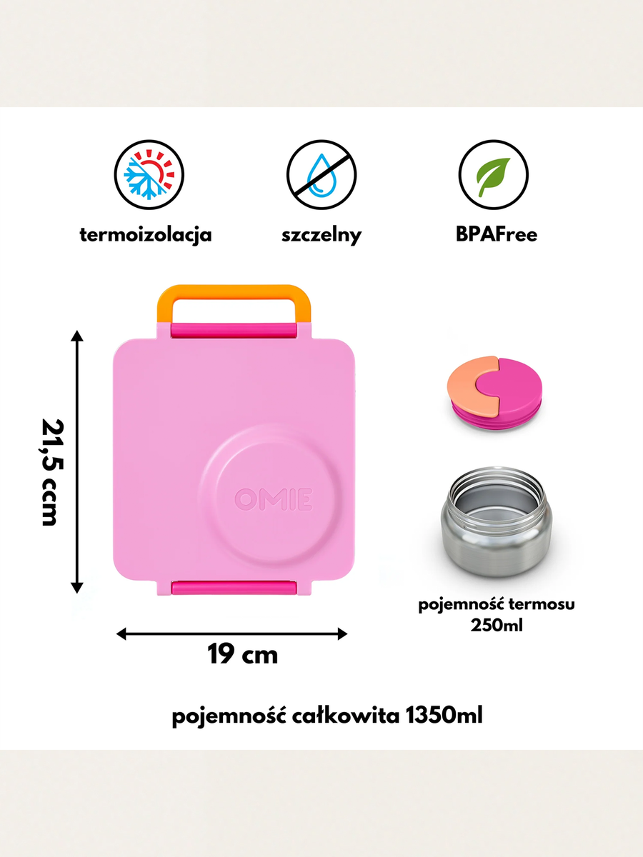 Lunchbox z przegródkami i termosem OmieBox