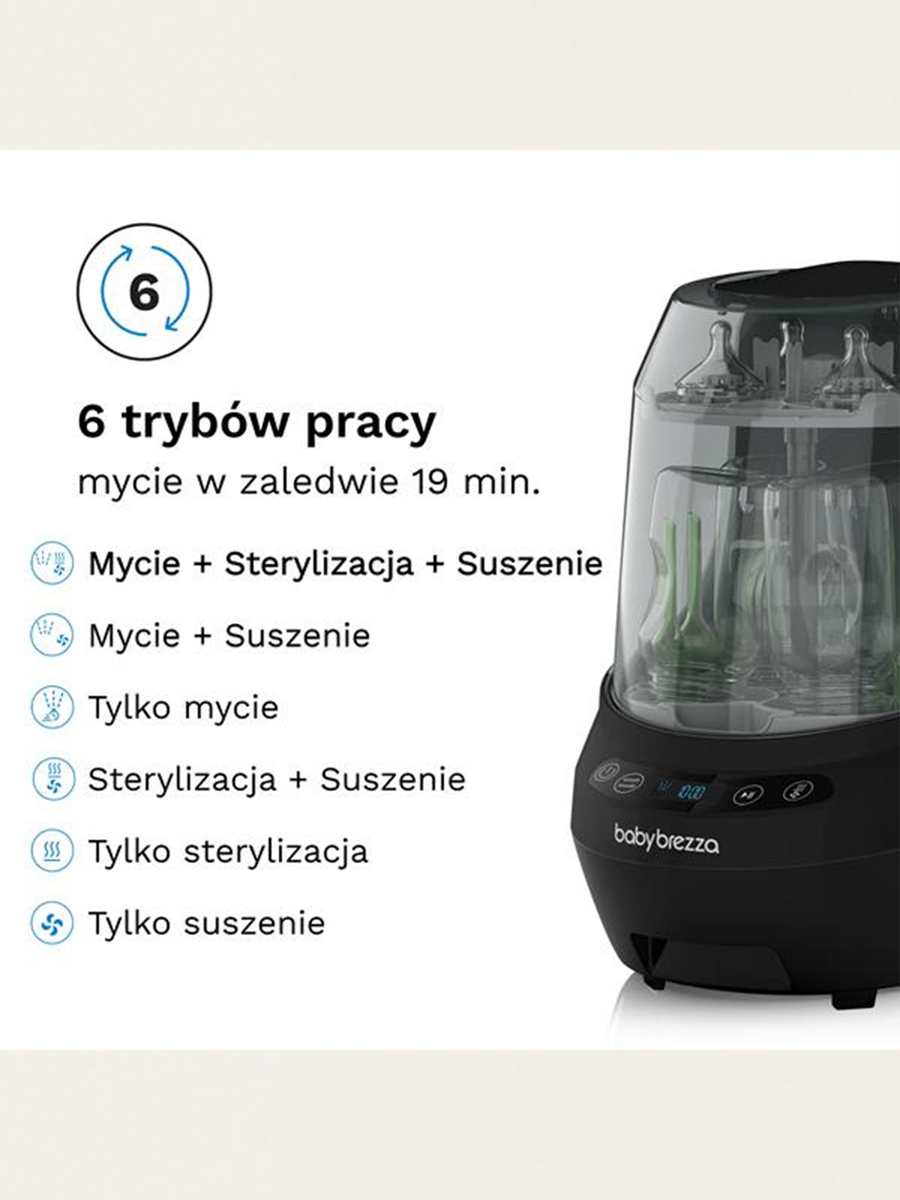 Myjka i sterylizator do butelek Bottle Washer Pro Black