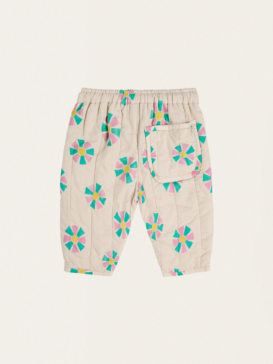 Bawełniane pikowane spodnie Baby Kaleidoscope all over