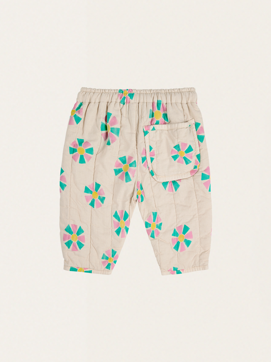 Bawełniane pikowane spodnie Baby Kaleidoscope all over