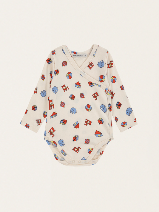 Bawełniane body kopertowe Toys all over