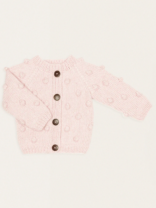 Puchaty Cardigan Popcorn Soft Pink
