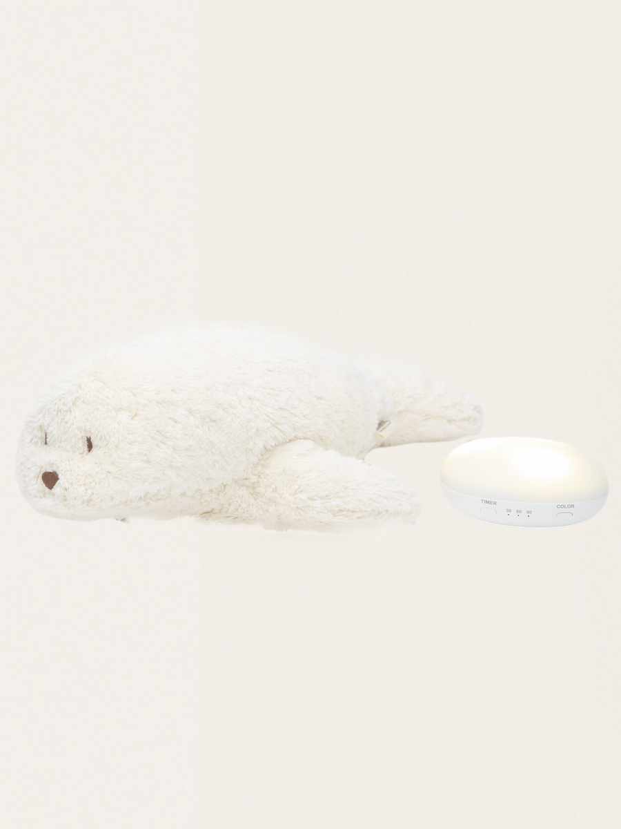 Szumiąca foka Moonie Organic z lampką nocną Polar