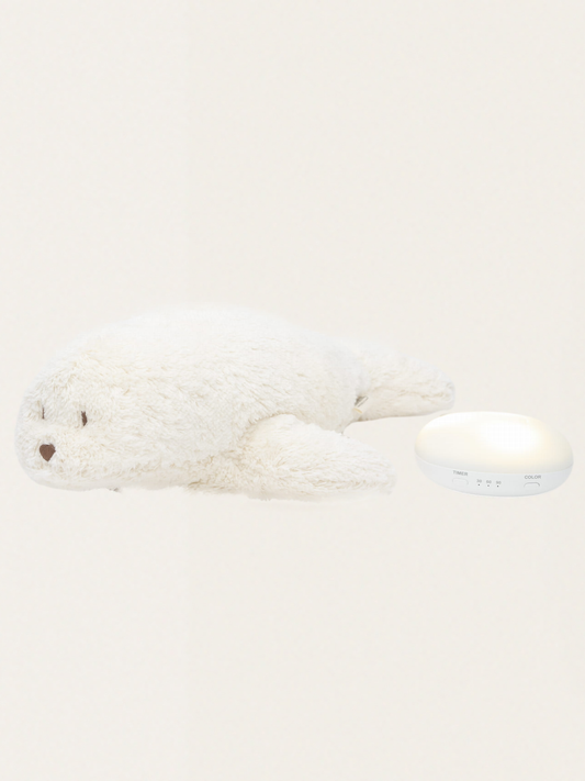 Szumiąca foka Moonie Organic z lampką nocną Polar
