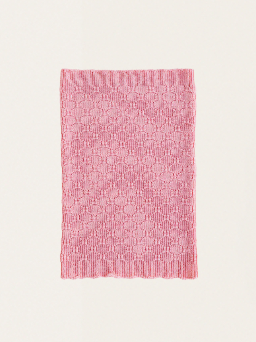 Ciepły komin z włoskiej wełny merino Gigi Cotton Candy