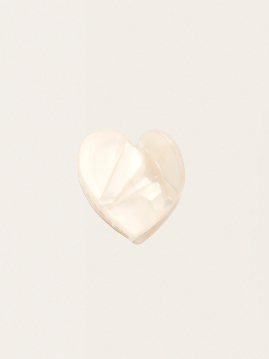 Mini Heart White Hair Clip