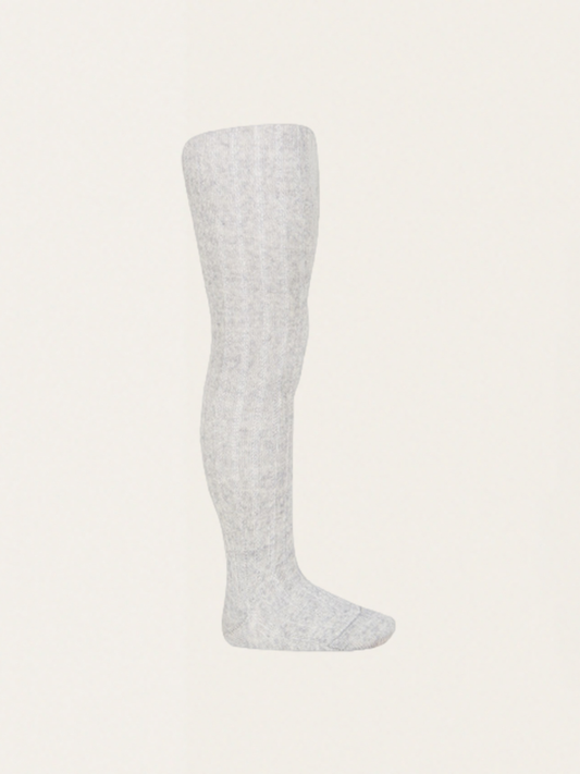 Prążkowane rajstopy z wełną merino