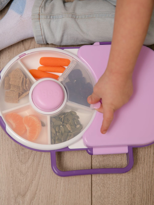 Lunchbox z obrotowym pojemnikiem na przekąski 2w1