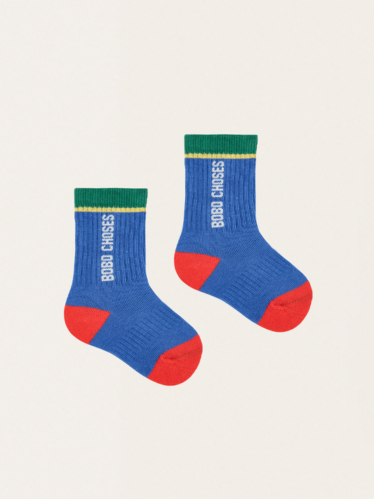 Skarpetki długie Baby Bobo Choses Color Block Blue