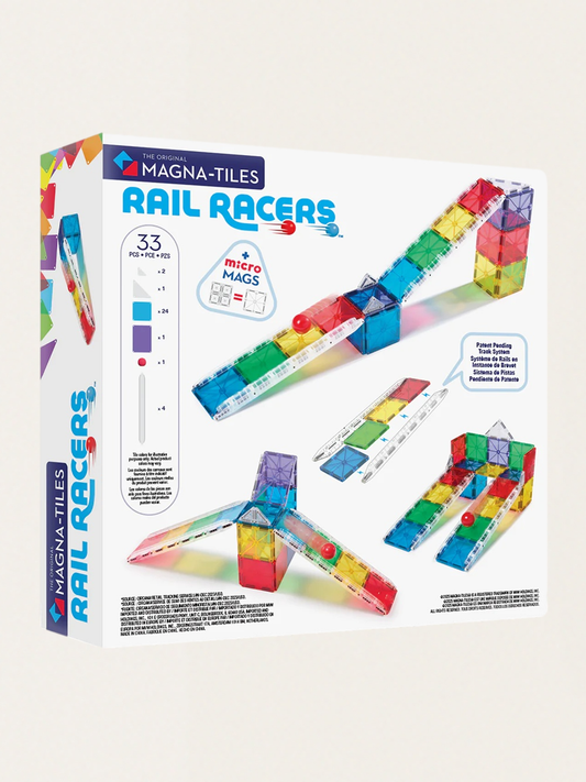 Klocki magnetyczne Rail Racers 33 elementy